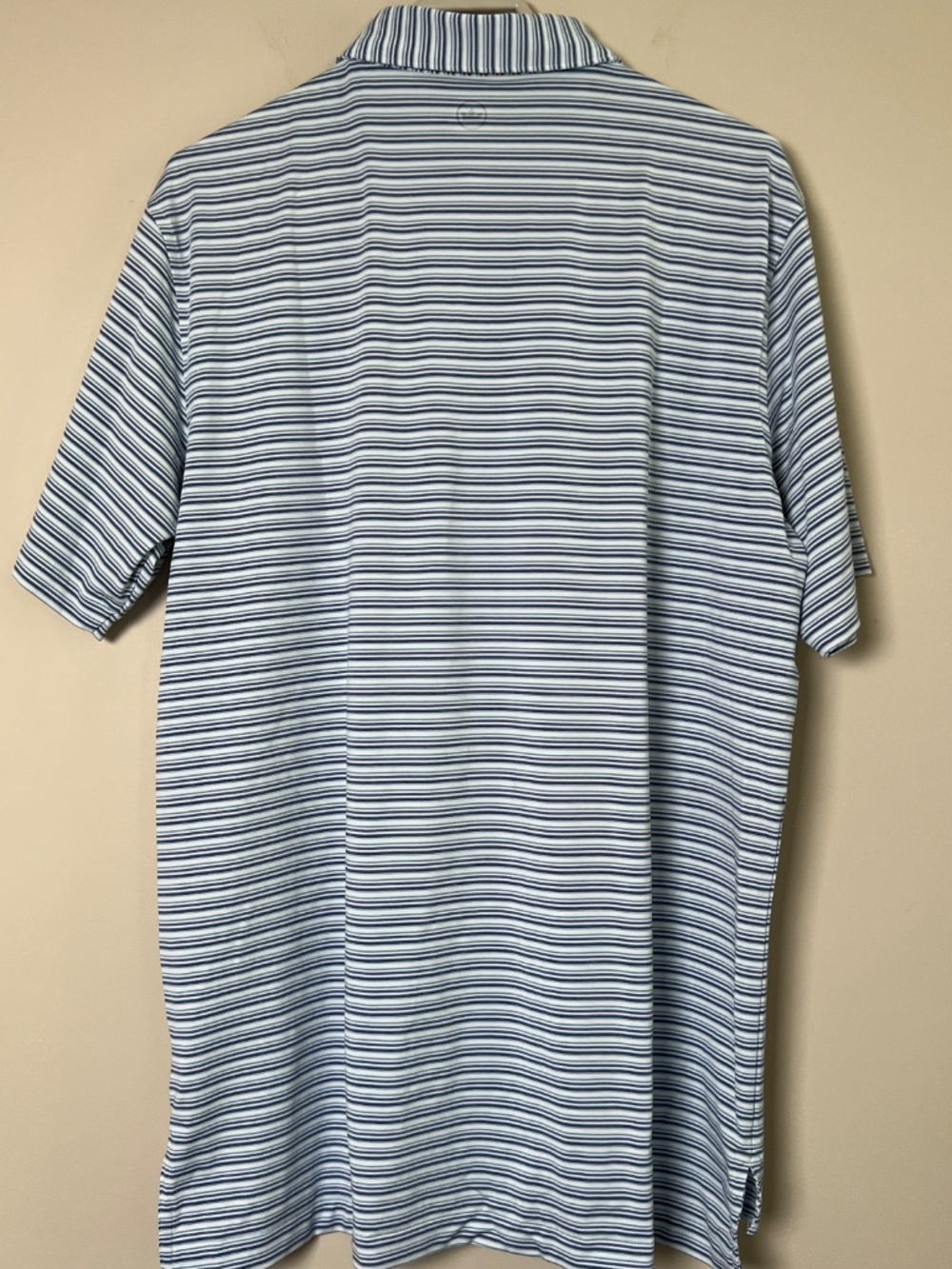Peter Millar Polo Shirt Mens Large Blue White Summer Comfort Golf - Picture 5 of 7